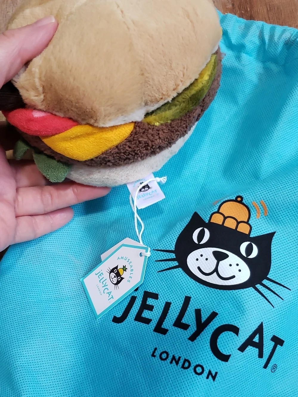 NWT! Jellycat Amuseable Burger Stuffed Toy